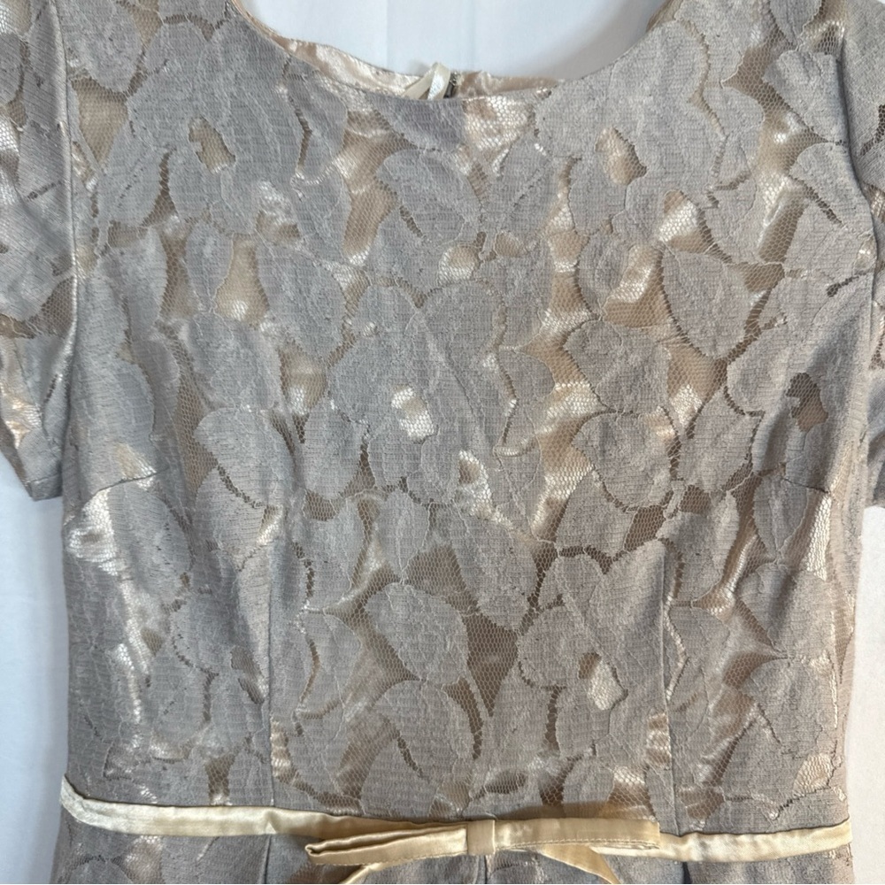 Mikarose Gray Lace Short Sleeve Dress Size Small Preowned - Picture 3 of 15